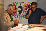 L'artista Mimmo Paladino con Roberto Gatti